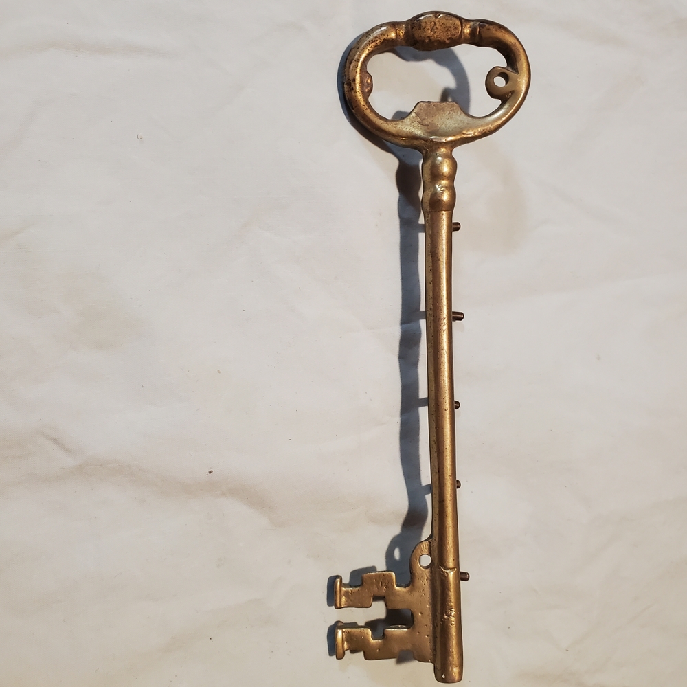 Vintage Brass Plated Skeleton Key